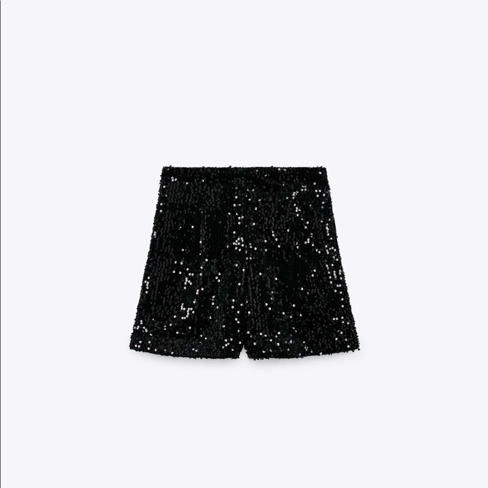 ZARA HIGH WAISTED SEQUIN SHORTS